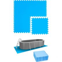 4,7 m² Poolunterlage - 20 eva Matten 50x50 Pool Unterlage - Unterlegmatten Set