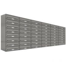 47er Premium Briefkasten Aluminiumgrau ral Farbe 9007 für Außen Wand Postkasten