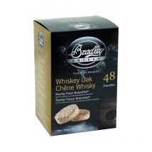 Pack 48 Bisquettes de fumage Bradley Smoker Chêne Whisky