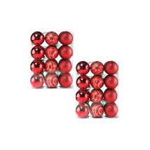 48 Boules de Noël Rouges pour décorer votre sapin de Noël - Rouge