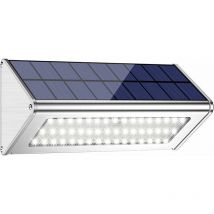 48 LED-Solarleuchte für den Außenbereich, Gehäuse aus Aluminiumlegierung, wasserdicht für den Außenbereich IP65, Radar-Bewegungserkennung,