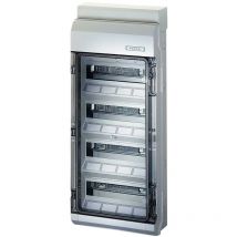 Hensel - 48 module panel 4 reihen fÜr modulare schalter ip65 farbe grau kv 8448 kv8 kv8448