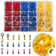 Roleader - 480pcs Cosse Electriques,Cosses Electriques pour Voiture,Connecteur Electrique,Assortiment Connecteurs Isoées sertissage