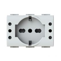 4box p503 schuko socket et deux 10a bticino livinglight tech sockets - 4bp503.n