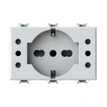 4box p503 schuko-steckdose und zwei 10a bticino matix steckdosen weiß - 4bp503.am