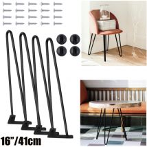 4er 16' Set Hairpin Leg Haarnadelbeine Tischbeine Tischkufen Tischfüße diy Möbel