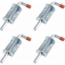 Ersandy - 4er-Pack Anhänger-Modifikationszubehör für Reißverschluss, 10 mm dicker Anhängergriff, Federschnalle, UTV-Anhängerschloss (Silber,