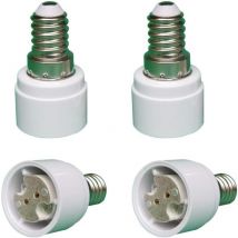 4er-Pack E14-auf-G4-MR16-GU5.3-GU4-Sockeladapter für led- oder Halogenlampen