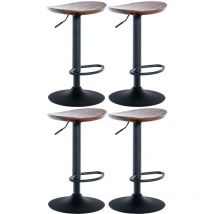4er Set Barhocker Skelde walnuss