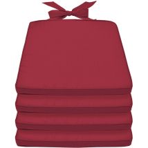 4er Set Beautissu Stuhlkissen Pia Rot