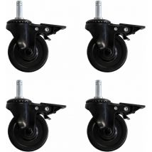 4er Set Ersatz-Rollen aus Gummi für PLATINUM BLACK Gasgrills