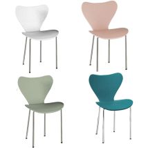 4er Set Esszimmerstuhl Küchenstuhl Aus Kunststoff Für Den Heim- Und Bürogebrauch White/cyan-blue/pink/blue