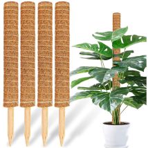 4er Set Kletterhilfe Für Pflanzen, Stapelbare Stützstäbe Für Zimmerpflanzen, Höhenverstellbare Rankhilfe Für Monstera, Efeutute & Philodendron, 