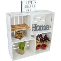 4er set Holzkisten Couchtisch Schuhregal Wohnwand Kistenregal Weinkisten Obstkisten