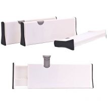 4er-set Schubladen-organizer-teiler, 27,5 X 10 Cm, Abs, Weiß