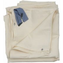 4er-Set Seitenwand für Pergola Calpe, Ersatzseitenwand Pavillon 4x4m, Polyester creme