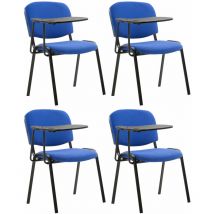 4er Set Stuhl Ken mit Klapptisch Stoff blau