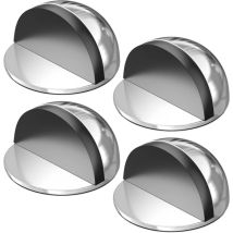 4er-Set Türstopper, Türstopper und Stopper aus Edelstahl, Türstopper zum Schutz von Türen, Wänden und Möbeln (Silber)