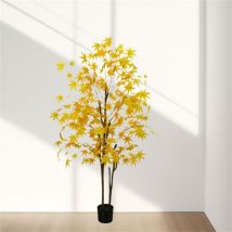 4FT arbre d'érable artificiel grand Faux arbre en pot d'érable Faux Branches d'érable arbre artificiel pour la décoration de salon de bureau à la