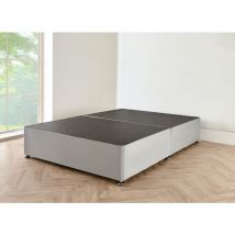 4FT Grey suede Divan Bed with mattress