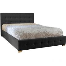 5ft Fabric Ottoman Bed Frame in Black