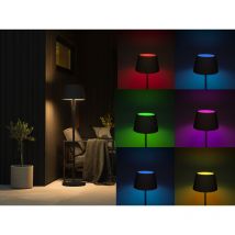 4in1 Akku Outdoor Stehleuchte pomezia mit rgb Farbwechsel, Schwarz, H:150cm