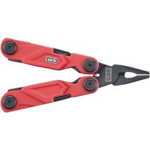 4K5 - Tools mt 401 MultiTool Small 600.401A Multitool mit Holster Rot, Schwarz