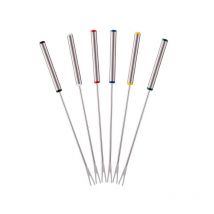 Voctein - Lot de 6 Fourchettes à Fondue, Brochettes en Acier Inoxydable pour Fromage Viande Chocolat Dessert - 24cm