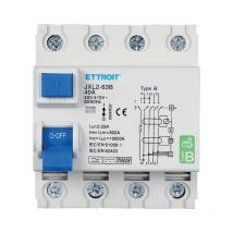 Ettroit - 4P 40A 30mA curva b 6KA ac/dc 380V Disyuntor de fuga a tierra puro