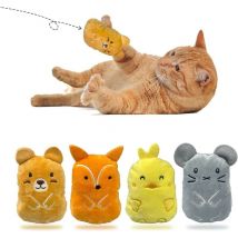 4pc Jouets à Chat- Jouets interactifs Mignons en Peluche pour Chat, Mou Oreiller pour Chat