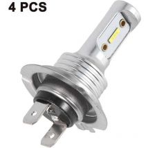 4pcs 1860 H7 80W haute puissance LED antibrouillard lampe phare de voiture ampoule 6000K lumiere blanche TRIMEC