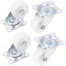4pcs 1inch Universal Shopping Cart Platform Trolley Chair Swivel Caster Wheel
