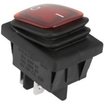 Sjlerst - 4PCS 220V Interrupteur à Bascule on-off dpst 4-Broches Arrêt Interrupteur Etanche avec Voyant Lampe Rouge Vert