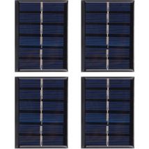 4Pcs 3V 0.3W Polycrystalline Silicon DIY Safety Solar Power Charging Panel with Cable 65x48mm