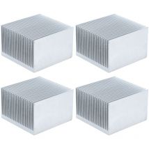 Ineasicer - 4Pcs Ailettes de Refroidissement Aluminium Radiateur Dissipateur de chaleur pour module cpu électronique 60x60x39mm sans adhésif