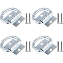 Ersandy - 4Pcs Anneaux d'Arrimage, Attache Bache Remorque en d avec Vis pour Bateaux, Camions, Camionnettes et Maisons