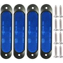 Sunxury - 4pcs Bleu 10V-30V Marqueur Latéral Avant 27 led Remorque Camion, Marqueur led Arrière Remorque Parking Clignotants pour Camion, Bus,