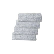 4pcs chiffons de vadrouille auto-adhésifs, chiffons de remplacement de vadrouille, chiffons de vadrouille paresseux absorbants ménagers lavables à la