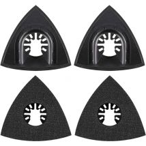 4Pcs Delta Patin de Ponage 80mm Multi-outil Accessoires pour Patin de Fixation, Lame à Multi Outil, Accessoires Outil Oscillant pour Worx Mikita