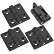 Linduxe - 4pcs Door Hinges, 50 x 50mm Square Hinges, Cabinet Hinges, Zinc Alloy Cabinet Door Hinges with Screws, Suitable for Furniture Cabinet