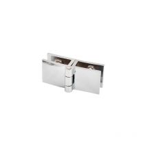 Muff - 4pcs Glass Door Hinge No Drilling Glass Hinge Adjustable Shower Glass Door Clip Full Copper 180 Degree