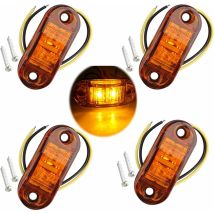 Gotrays - 4pcs ip65 12V / 24V led ovale côté Logo Light avant et arrière lampe indicateur de position universel pour camion remorque fourgonnette