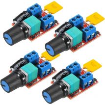 4pcs Mini Moteur Contrôleur de Vitesse,PWM Regulateur de Vitesse,DC 5V-35V 5A Réglable PWM Commutateur,6V 12V 24V Interrupteur Variateur de Vitesse