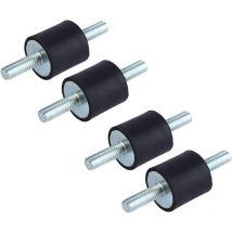 4pcs Montage d'Isolateur de Caoutchouc Anti-vibration Supports d'Isolant Anti-vibration M6 20 x 20 Monte l'Amortisseur avec Vis