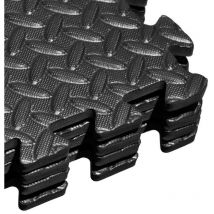 Divina Home - 4PCS noir amande 60x60x1 tapis de puzzle tapis pour enfants intérieur jeu gym