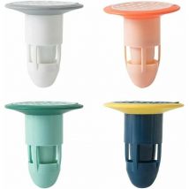 4pcs-Nouveau Siphon De Sol Déodorant 360 °, Siphon De Sol Douche, Siphon De Sol Douche Anti Odeur En Caoutchouc, Siphon De Sol Pvc Drain De Douche De