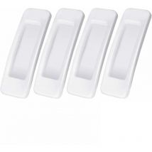 Cyslmuk - 4pcs Poignée de porte coulissante autocollante blanche, poignée de fenêtre non perforée à coller, poignée de porte coulissante coulissante