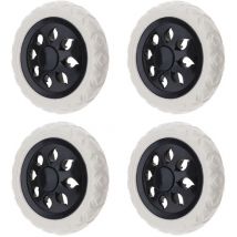 4pcs Roulettes Roues de Caddie 165mm Roues de Chariot à Provisions en Mousse de Noyau Plastique pour Chariot à Provisions Chariot à Bagages de