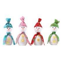 Ensoleille - 4pcs sacs-cadeaux de Noël avec cordon de serrage pour cadeaux et décorations de fête de vacances, friandises, sacs de friandises de