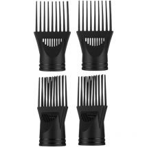Linghhang - 4Pcs Sèche-Cheveux Peigne Coiffure Sèche-Cheveux Diffuseur Soufflage Buse Sèche Bouche Plate Peigne à Vent pour Sèche-Cheveux Accessoires